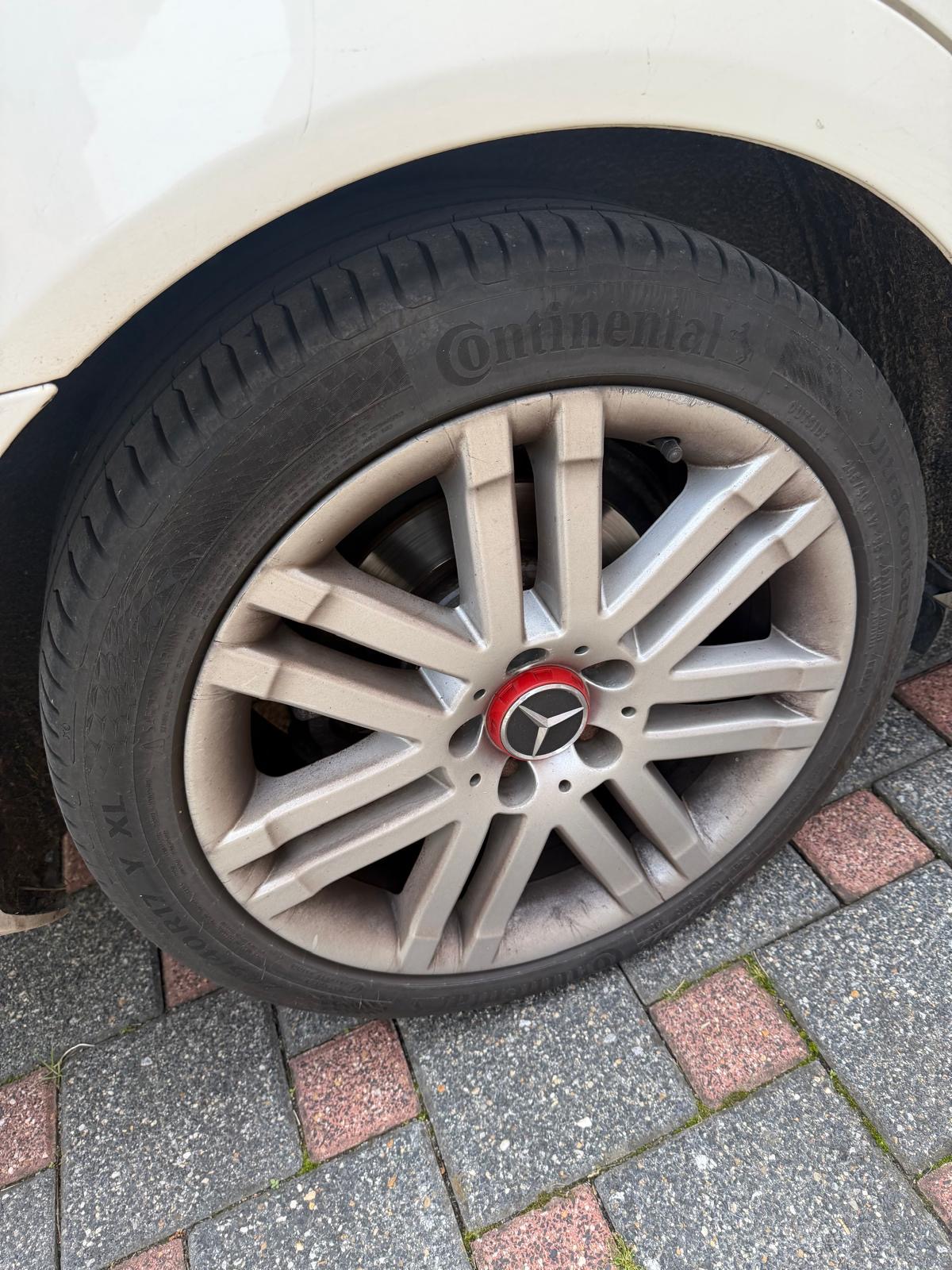 Felgen eingebrannt Vorher